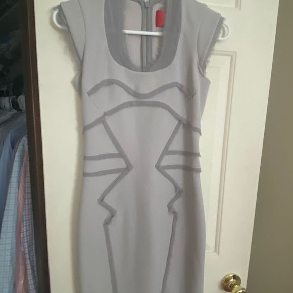 Z Spoke Zac Posen Gray Dress size 2 - Picture 3 of 6